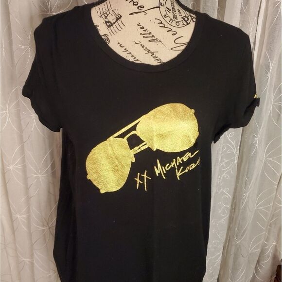 Michael Kors graphic t-shirt sz lg - Picture 1 of 7